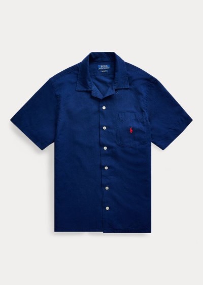 Camisa Polo Ralph Lauren Hombre Azul Marino Azul Rey - Custom Fit Camp - YGXAE0481